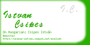 istvan csipes business card