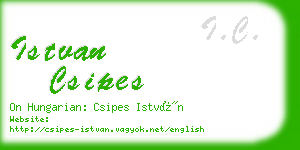 istvan csipes business card
